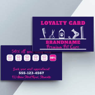 Loyaly card Pet Care grooming service 