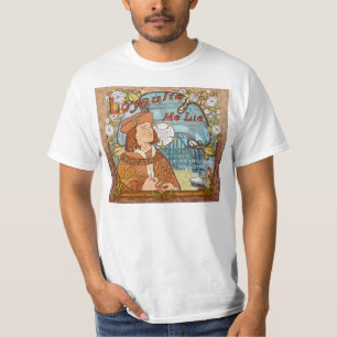 Loyaulte me lie XL male t shirt, white T-Shirt