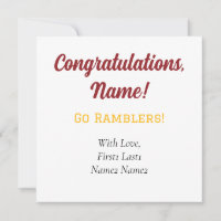 Loyola University Chicago Go Ramblers! Gift Tag