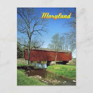 Loys Station Covered Bridge, Maryland Postcard