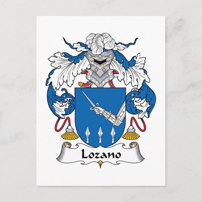 Lozano Family Crest Postcard (Front)