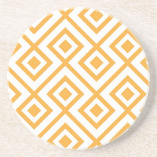 Lozenge shaped geometric pattern coaster