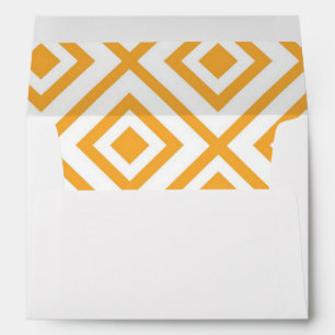 Lozenge shaped geometric pattern envelope