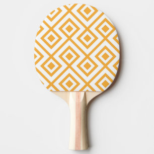 Lozenge shaped geometric pattern ping pong paddle
