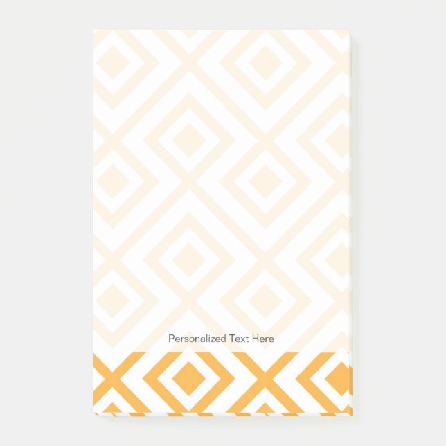 Lozenge shaped geometric pattern post-it notes (Front)