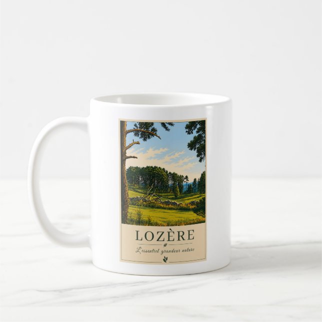 Lozère – Forests – Vintage Mug (Left)