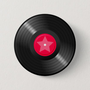 LP Record02 6 Cm Round Badge
