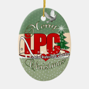LPC CHRISTMAS  Licensed Professional Counsellor Ceramic Tree Decoration