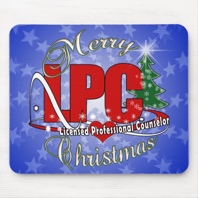 LPC CHRISTMAS  Licensed Professional Counsellor Mouse Mat (Front)