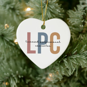 LPC Licensed Professional Counsellor Ceramic Tree Decoration
