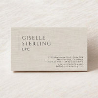 LPC Licensed Professional Counsellor Natural Linen