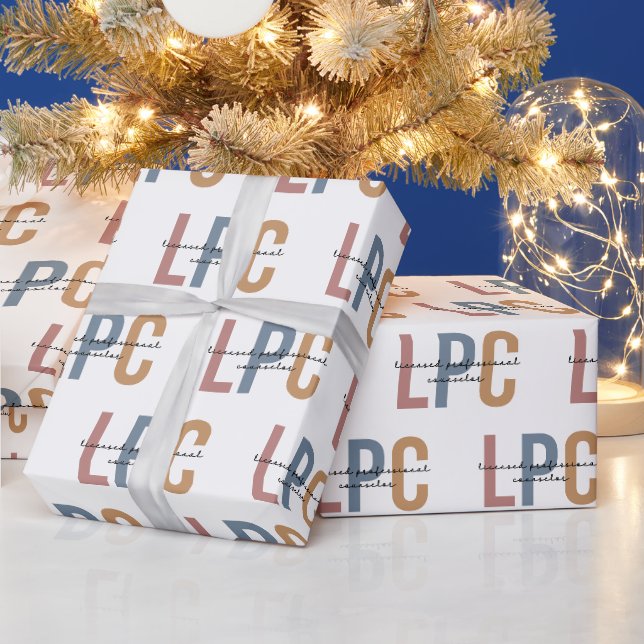 LPC Licensed Professional Counsellor Wrapping Paper (Holidays)