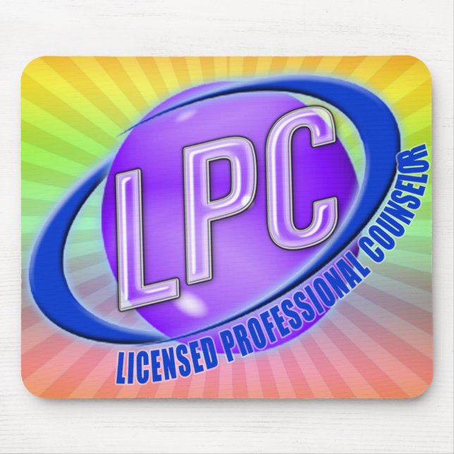 LPC SWOOSH LOGO LICENSED PROFESSIONAL COUNSELOR MOUSE MAT (Front)