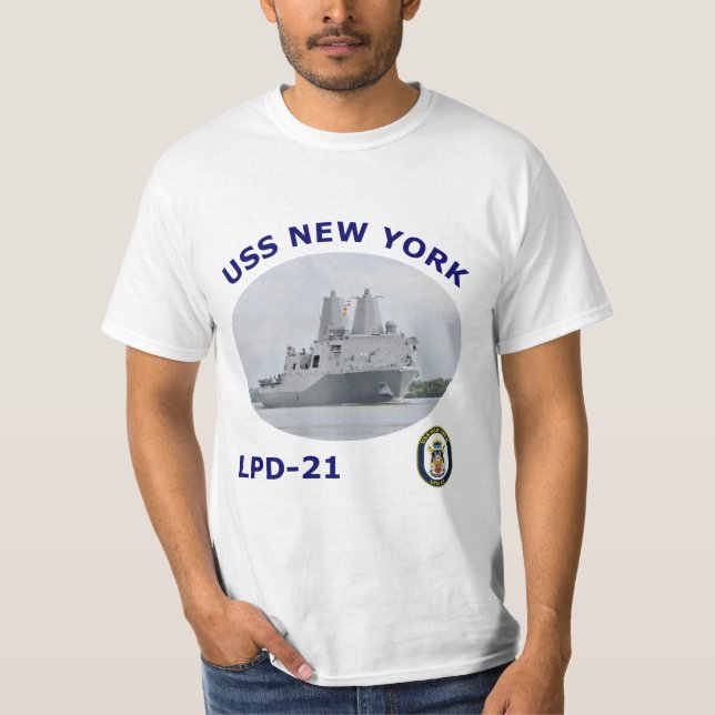 LPD 21 USS New York Photo T Shirt (Front)