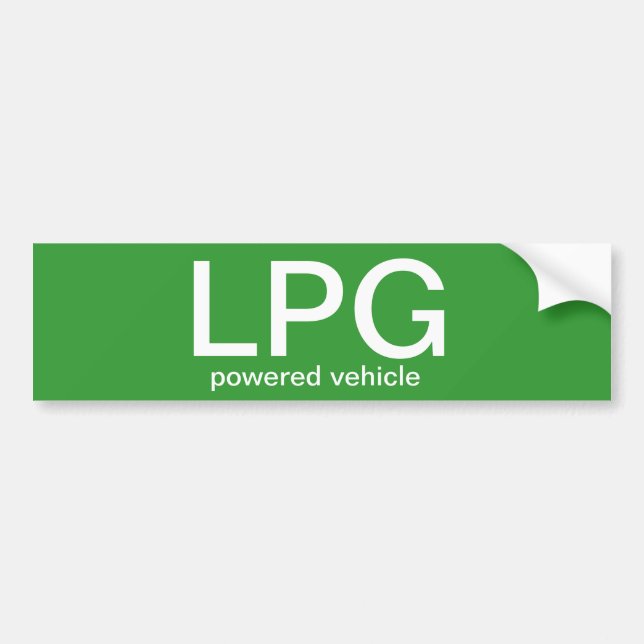 LPG powered vehicle - bumper sticker (Front)