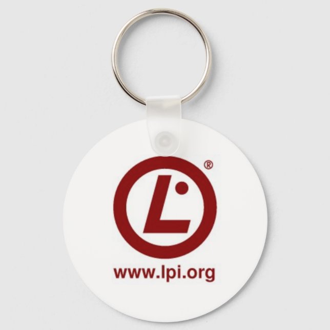 LPI Logo Button Keychain (Front)
