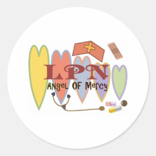 LPN "Angel of Mercy" Gift Products Classic Round Sticker