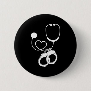 Lpn Correctional Nurse Nursing Stethoscope Officer 6 Cm Round Badge