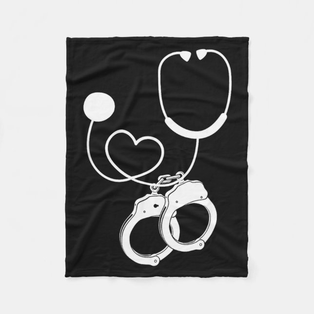 Lpn Correctional Nurse Nursing Stethoscope Officer Fleece Blanket (Front)