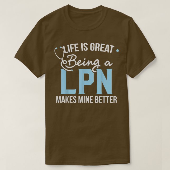 LPN Cute Licensed Practical Nurse  T-Shirt (Design Front)