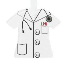 LPN LAB COAT ORNAMENT CHRISTMAS (CUSTOMIZABLE)