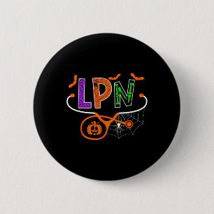 Lpn Licensed Practical Nurse Halloween Pumpkin Ste 6 Cm Round Badge