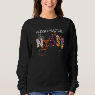 LPN Licensed Practical Nurse halloween Stethoscope Sweatshirt