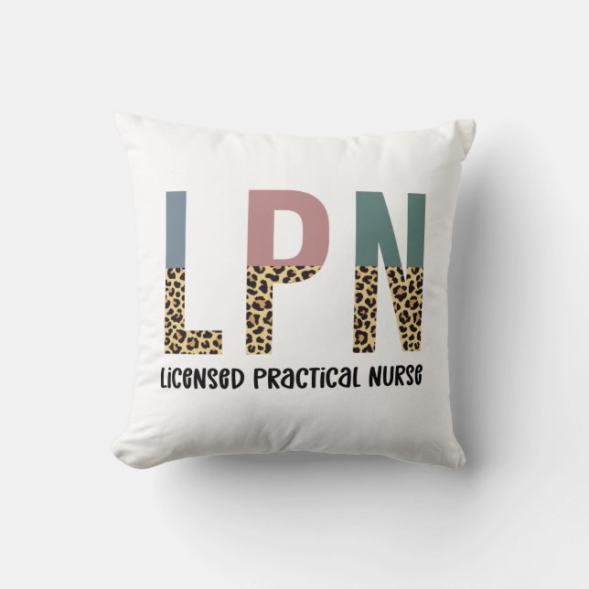LPN Licensed Practical Nurse LPN Graduation Gift Cushion (Front)