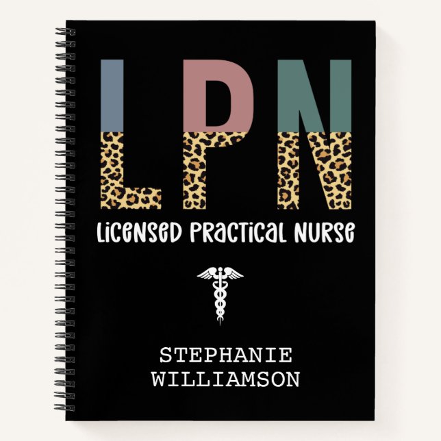 LPN Licensed Practical Nurse Personalised Notebook (Front)