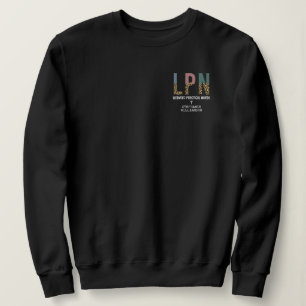 LPN Licensed Practical Nurse Personalised Sweatshirt