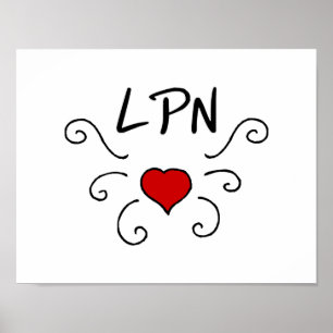 LPN Love Tattoo Poster