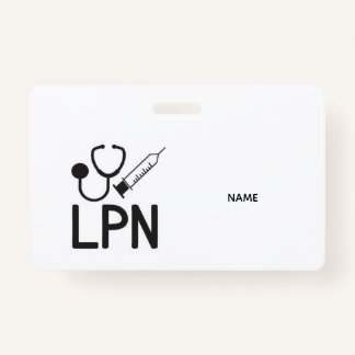 LPN Name Badge ID Badge