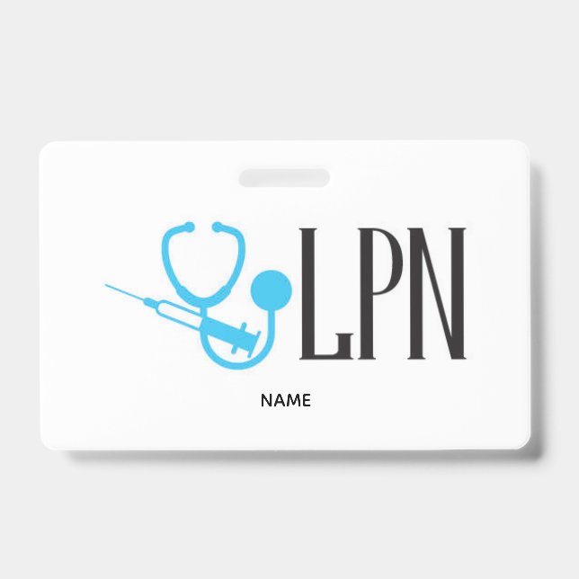 LPN Name Badge ID Badge (Front)