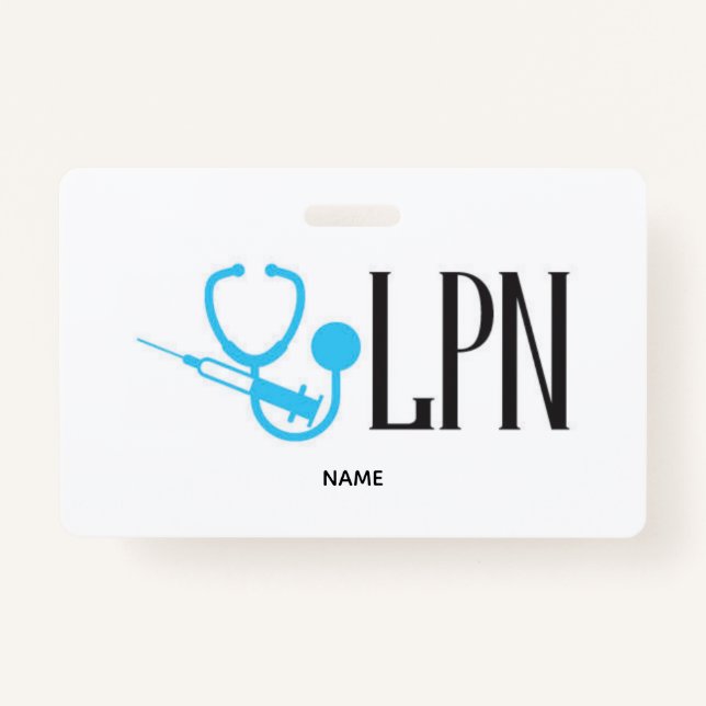 LPN Name Badge ID Badge (Front)