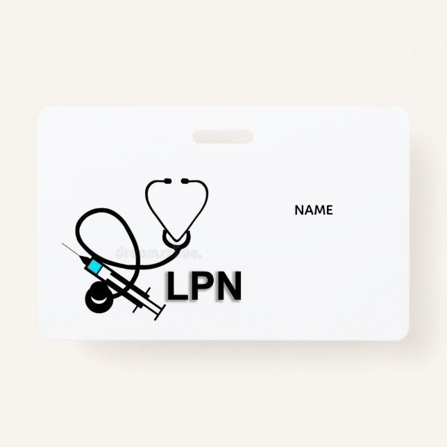 LPN Name Badge ID Badge (Front)