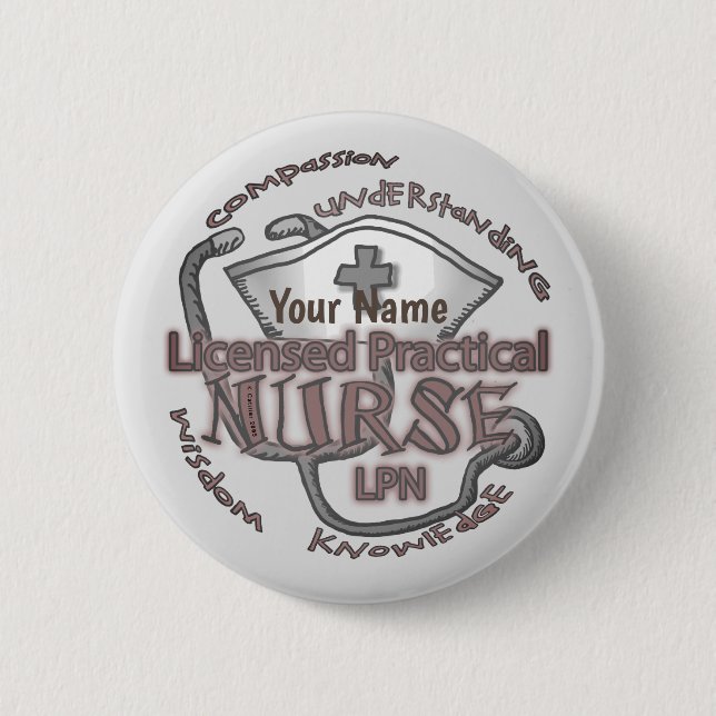 LPN Nurse Axiom 6 Cm Round Badge (Front)