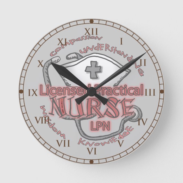 LPN Nurse Axiom Round Clock (Front)