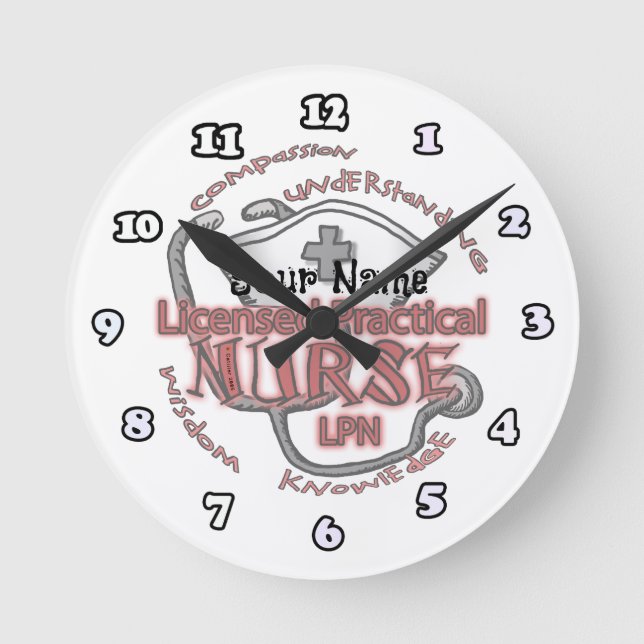 LPN Nurse Axiom Round Clock (Front)