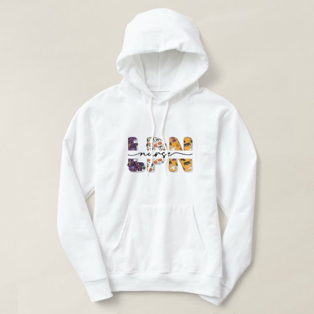 LPN Nurse Halloween Hoodie (Design Front)