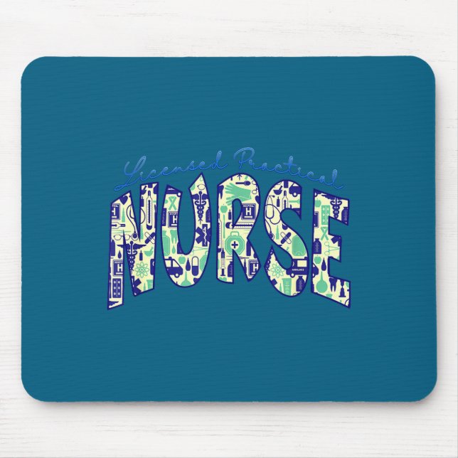 Lpn Nurse Licensed Practical Nursing Design Mouse Mat (Front)