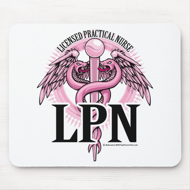LPN PINK Caduceus Mouse Mat (Front)