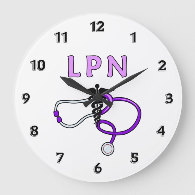 LPN Stethoscope Large Clock (Front)