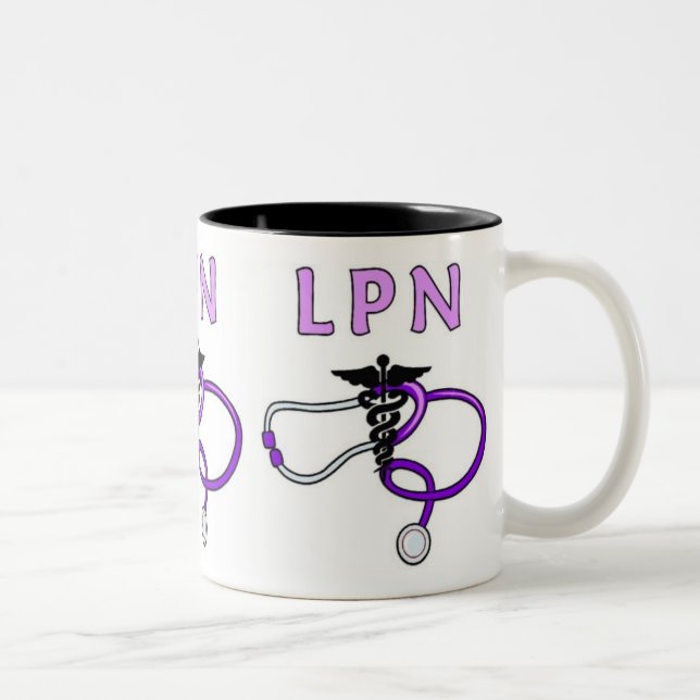 LPN Stethoscope Two-Tone Coffee Mug (Right)