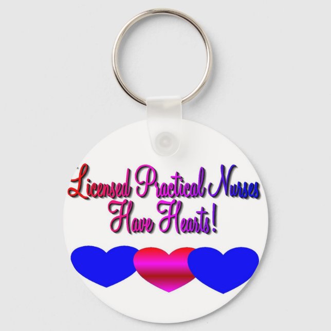 LPN's "Have Hearts"---Unique nurse gifts Key Ring (Front)