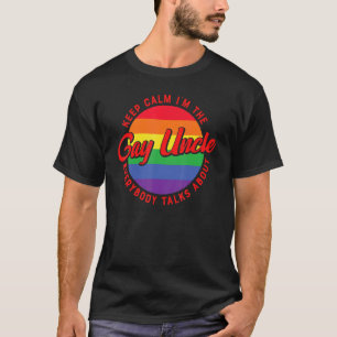 Lqbtq Flag Gay Uncle Rainbow Flag Gay Pride Month T-Shirt