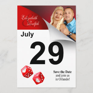 LR Calendar Page Save the Date Las Vegas Photo