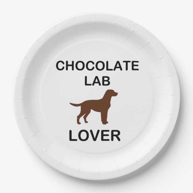LR chocolate lab lover Paper Plate (Front)