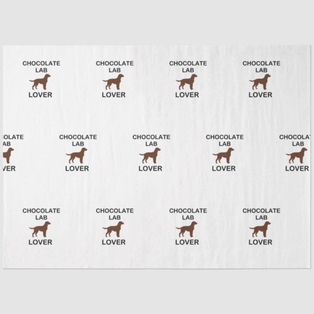 LR chocolate lab lover Tissue Paper (Front)