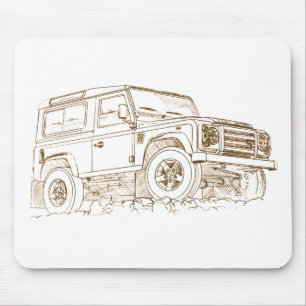 LR Defender Fire Mouse Mat