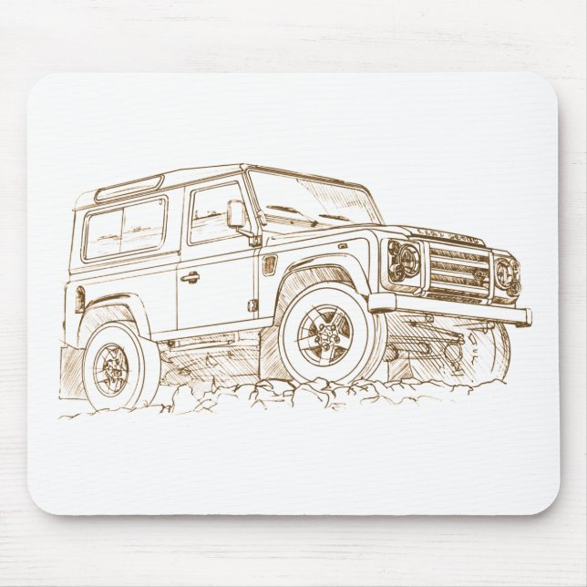 LR Defender Fire Mouse Mat (Front)